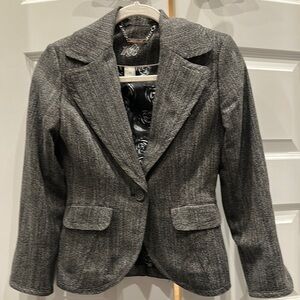 White House Black Market Gray Blazer Professional Tailored Fit